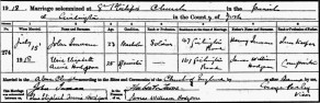 Marriage Register of St. Philip’s Church, Girlington, Yorkshire