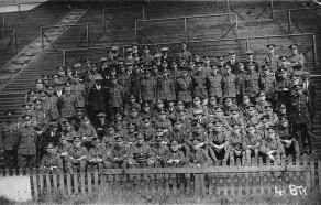 Gunner John Inman: sitting at front, 4th from left (whilst serving with 4th Battery)