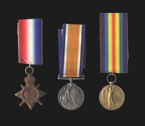 Private William Geoffrey Hartley’s 1914-15 Star, British War Medal and Victory Medal