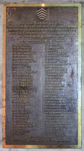 Hereford Cathedral School War Memorial