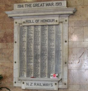 New Zealand Railways Roll of Honour, Pipitea, Wellington