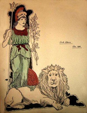 Drawing by Gunner Jack Akers, dated 1906