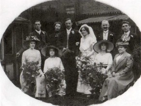 Marriage of Wilfred’s sister, Mary (May) Dixon, to William Moor, 2 December 1911, at St. Columba’s Church, Bradford, Yorkshire