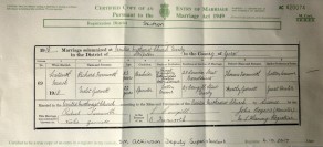 Marriage Certificate: Richard Farnworth to Violet Garnett at United Methodist Church, Earby, 16 March 1918