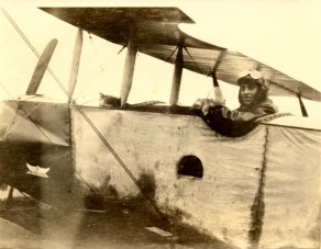 Deric: taken at Chingford, October 1916, whilst training for his pilots licence