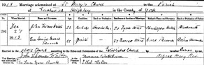 Marriage Register of St Mary’s Church, Eastwood, Keighley, Yorkshire