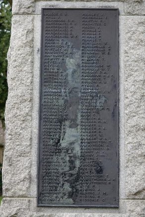 Clitheroe War Memorial - detail