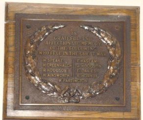 Egerton Congregational War Memorial