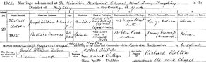 Marriage Register of Primitive Methodist Chapel, West Lane, Keighley, Yorkshire