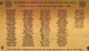 Barrowford, Lancashire, War Memorial