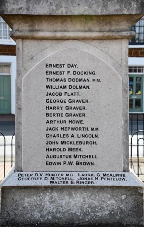 Snettisham (Norfolk) War Memorial - detail
