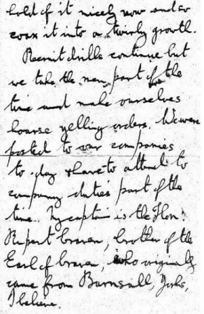 Page 3 of the letter written 12 September 1914 to Miss Ethel Kershaw