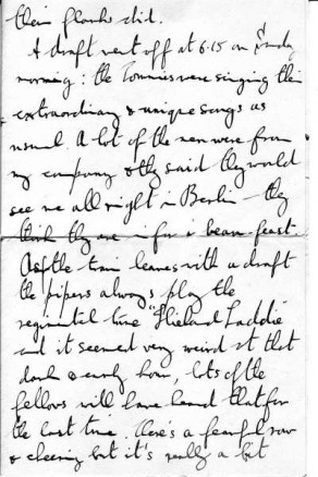 Page 3 of the letter written 9 November 1914 to his brother, Dr. Charles Suffield Brown