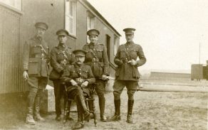 Christopher W. Brown (left) with fellow officers