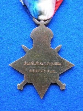 Lieutenant Henry Brian Fisher’s 1914-15 Star (reverse)