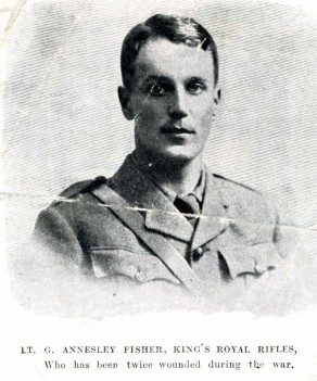 Lieut George Annesley Fisher M.C., the brother of Lieut Henry Brian Fisher