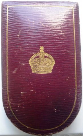 Box containing the Military Cross awarded to Lieut G. Annesley Fisher