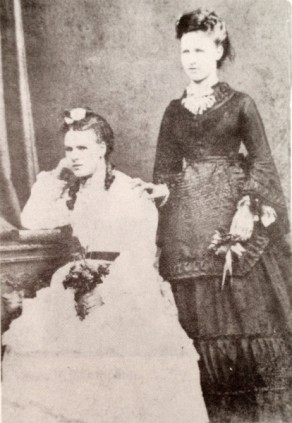 Margaret Bell (black dress), the mother of Joseph Bryan Bushby, aged 16 years