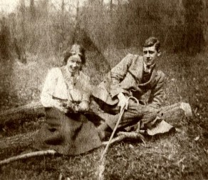 Robert Clement Perks and his fiancée, Edith Waller