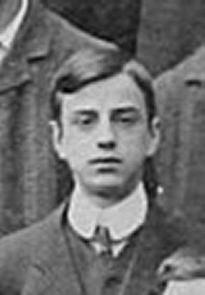 Frederic Thornton, aged 16, from a 1908 School photograph