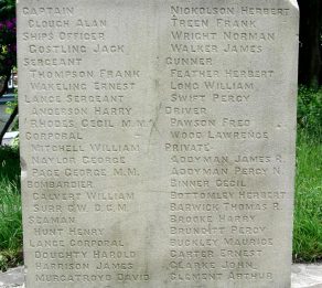 Ingrow Parish (Keighley) War Memorial - detail
