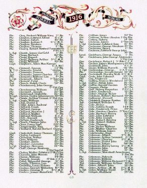 Page from the First World War ‘Book of Remembrance’: Sergeant John Cockerill