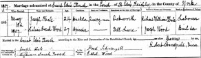 Marriage Register of St Peter’s Church, Keighley, Yorkshire