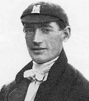 Percy Jeeves wearing his Warwickshire County Cricket Club cap