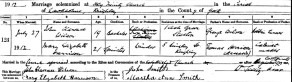 Marriage Register of Holy Trinity Church, Lawkholme, Keighley, Yorkshire