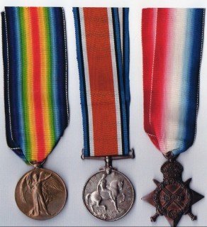 A/Cpl George Edward Hirst’s 1914-15 Star, British War Medal and Victory Medal