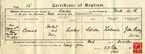 Bernard Locker’s Certificate of Baptism