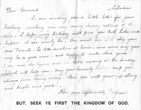 Letter to Bernard Locker, c. 1908