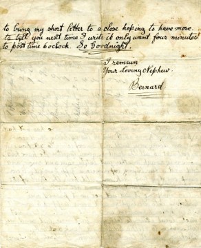 Page 2 of a letter from Private Bernard Locker to his uncle and aunt, dated, 11 February 1915