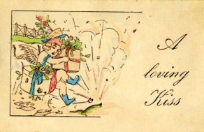 Message card contained within the postcard sent from Private Bernard Locker to his sister Ivy, dated 26 October 1916