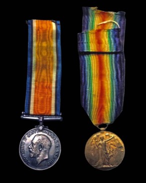 Pte Jack Colclough Bradford’s British War Medal and Victory Medal
