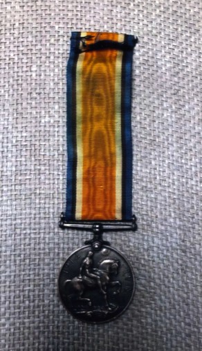 Pte Jack Colclough Bradford’s British War Medal (reverse)
