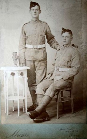 Private William P. Harragan - on the left