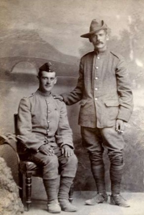 Private William P. Harragan - on the left