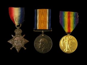 Corporal William P. Harragan's 1914-15 Star, British War Medal and Victory Medal