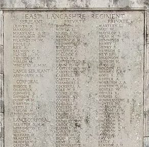 Tyne Cot Memorial - detail