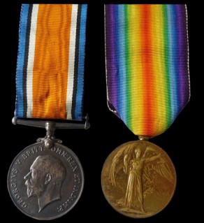 L/Sergeant Harold Davies' British War Medal and Victory Medal
