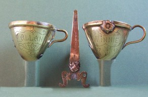 Trench Art - bearing the names of Henry and Jennie's children