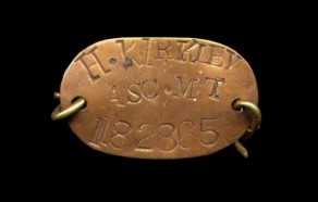 A/L/Corporal Henry Kirkley’s non-army issue identity disc