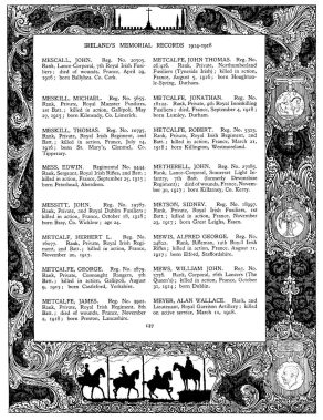 Ireland's Memorial Records 1914-1918