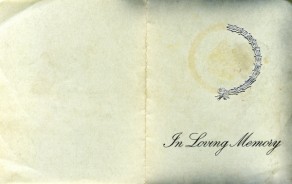 Mourning Card for Pte. Thomas Birkett Stockdale