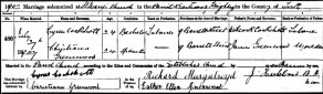 Marriage Register of St Mary’s Church, Eastwood, Keighley, Yorkshire
