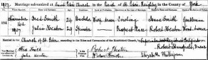 Marriage Register of St. Peter’s, Keighley, Yorkshire