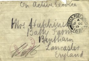 Envelope for letter above