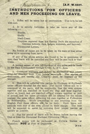 Army Form W 3337 issued to John, 8 March 1918