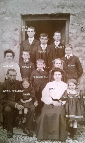The family of John Wearing Atkinson and his late wife, Jane, c. 1906